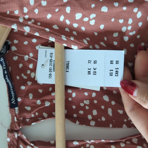 A&F Midi Polka Dot Dress - Picture 5 of 9